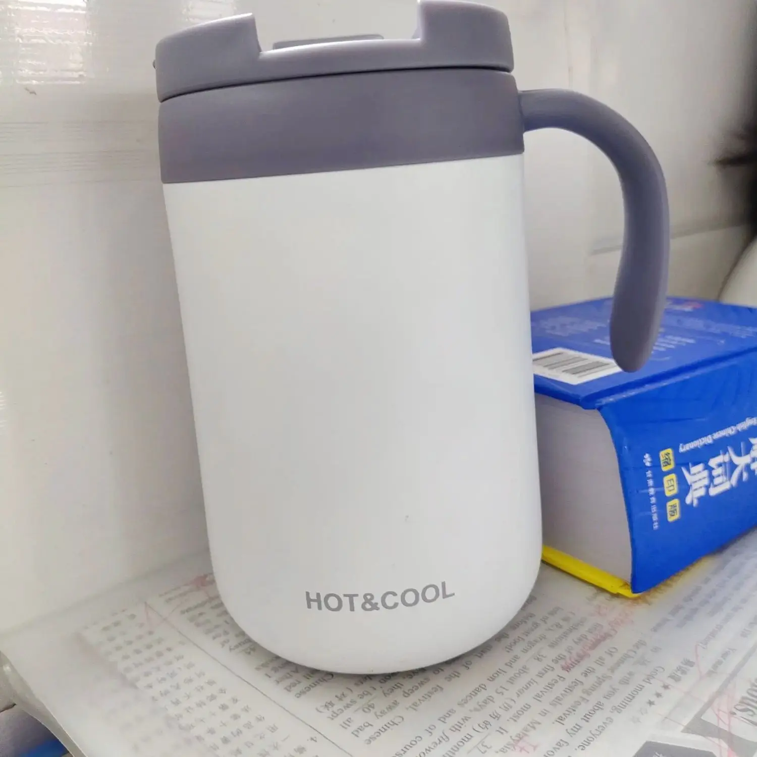 

Simple frosted insulation mug with cover men's and women's office coffee cup student stainless steel home drinking cup