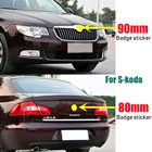 Наклейка на переднюю и заднюю дверь Skoda Fabia 1 2 Octavia a7 RS Superb Rapid Yeti Karoq Vision, 80 мм, 90 мм