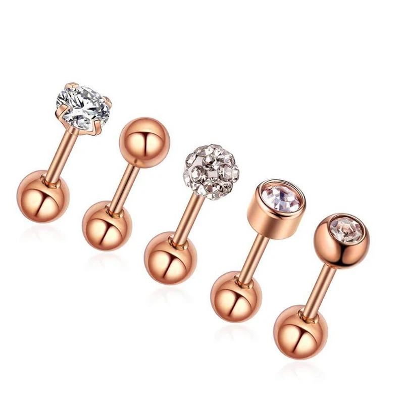 

10Pcs/set Shinning Crystal Luxury Studs Earrings For Women Ball Earring Ear Piercing Cartilage Jewelry Accessory