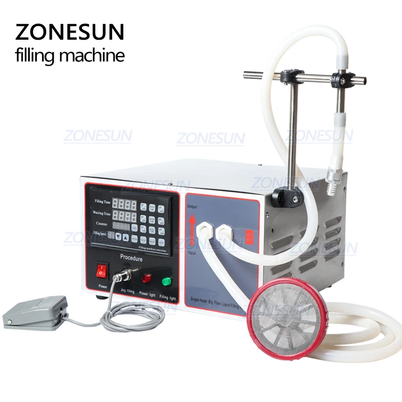ZONESUN GZ-GFK17B полуавтоматическая машина для розлива жидкости стиральный порошок сок