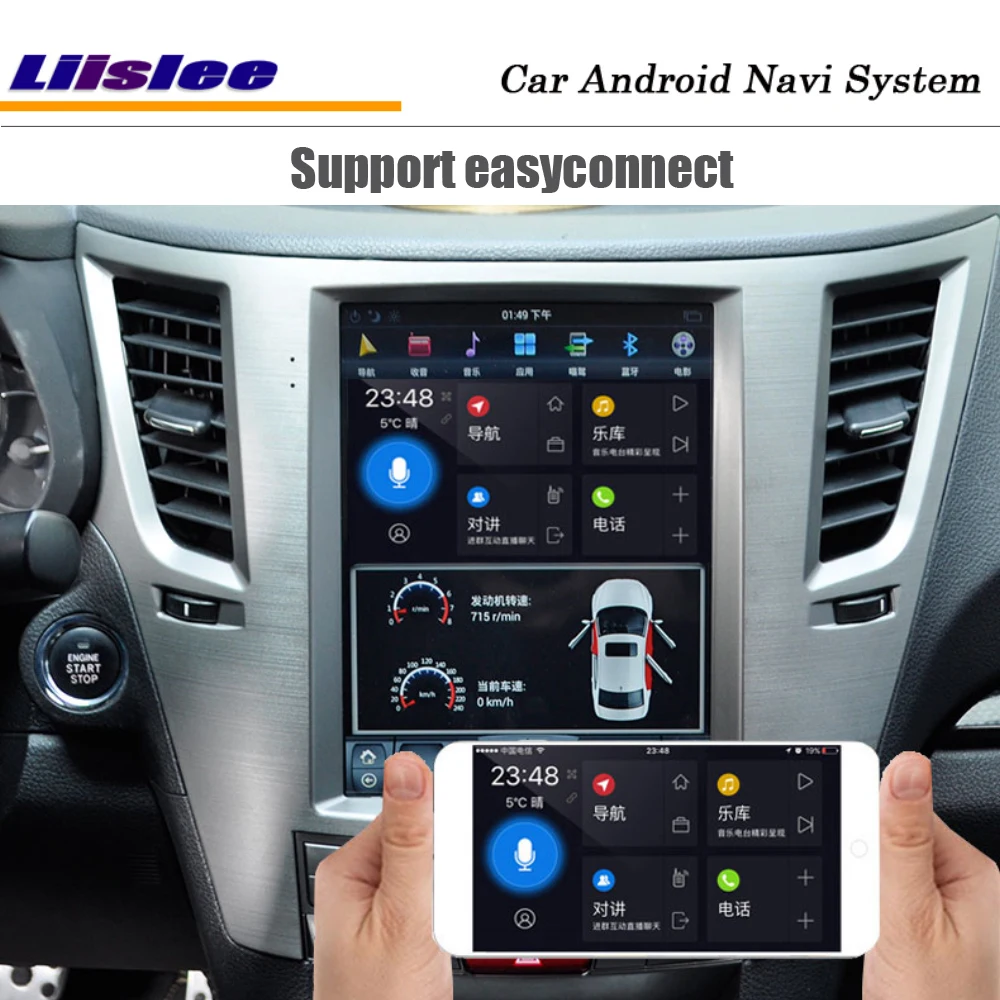 Вертикальный автомобильный стерео экран Tesla для Subaru Legacy Outback Carplay GPS навигационная