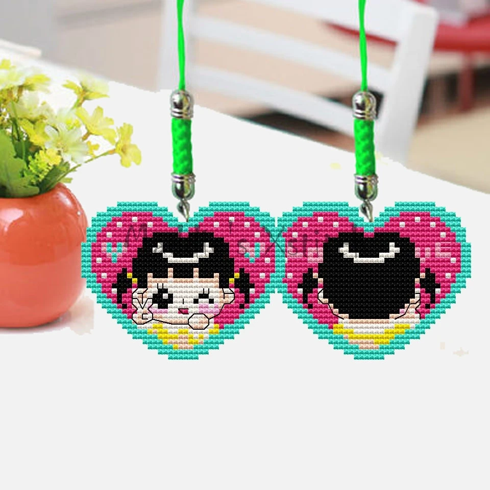 

ZSMX88 Stich Kits Phone Key Bag Hanging Accessories Craft Needlework Embroidery Counted Cross-Stitching Kit Homefun Cross Stitch