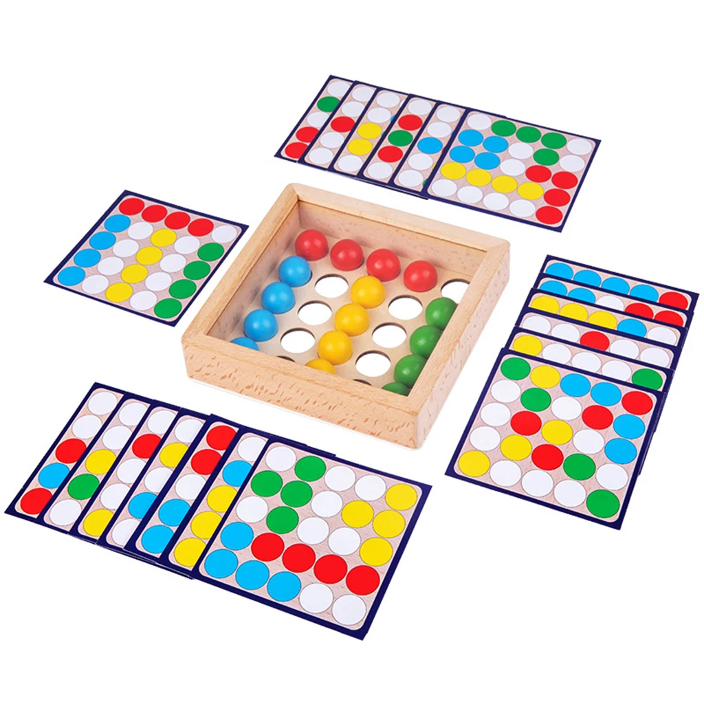 Juguetes sensoriales interactivos para ni&ntilde;os, juguetes sensoriales multicolores para clasificar el Color a juego para la mano y los ojos-5