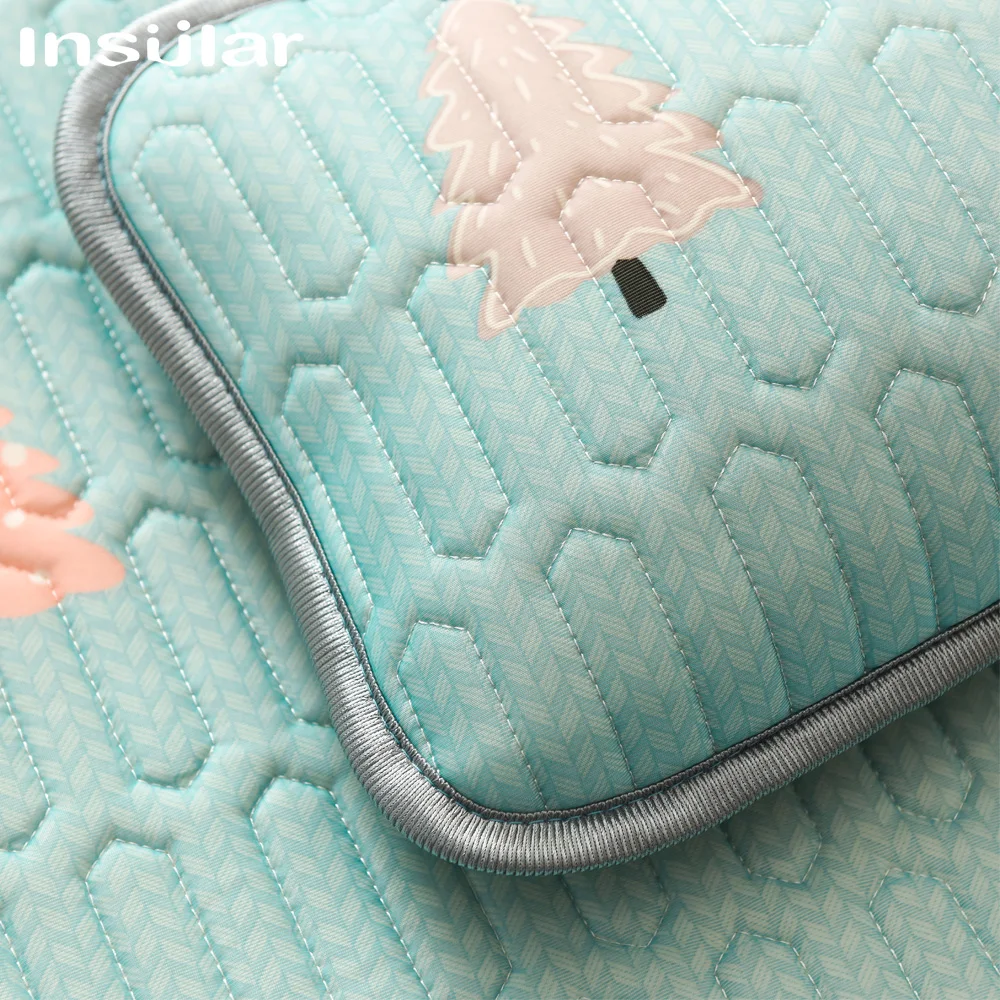 Изолирующий детский летний коврик с подушкой 120*60 см нескользящий латексный