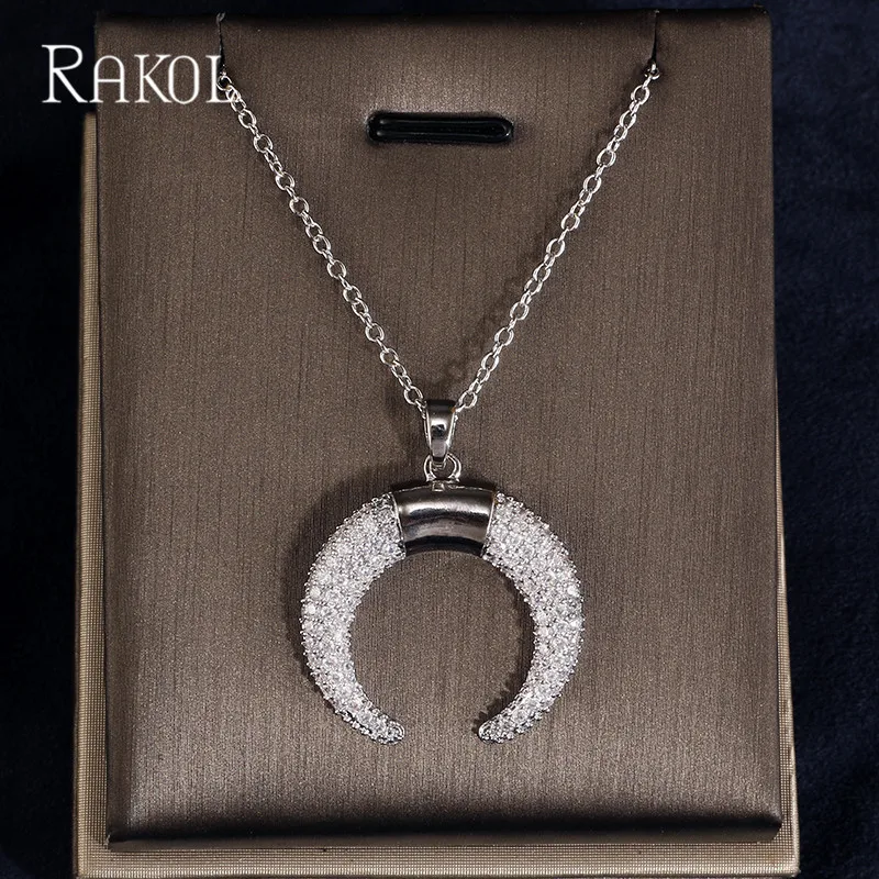 Ожерелье RAKOL с цепочкой длиной до ключиц женское украшение под розовое золото