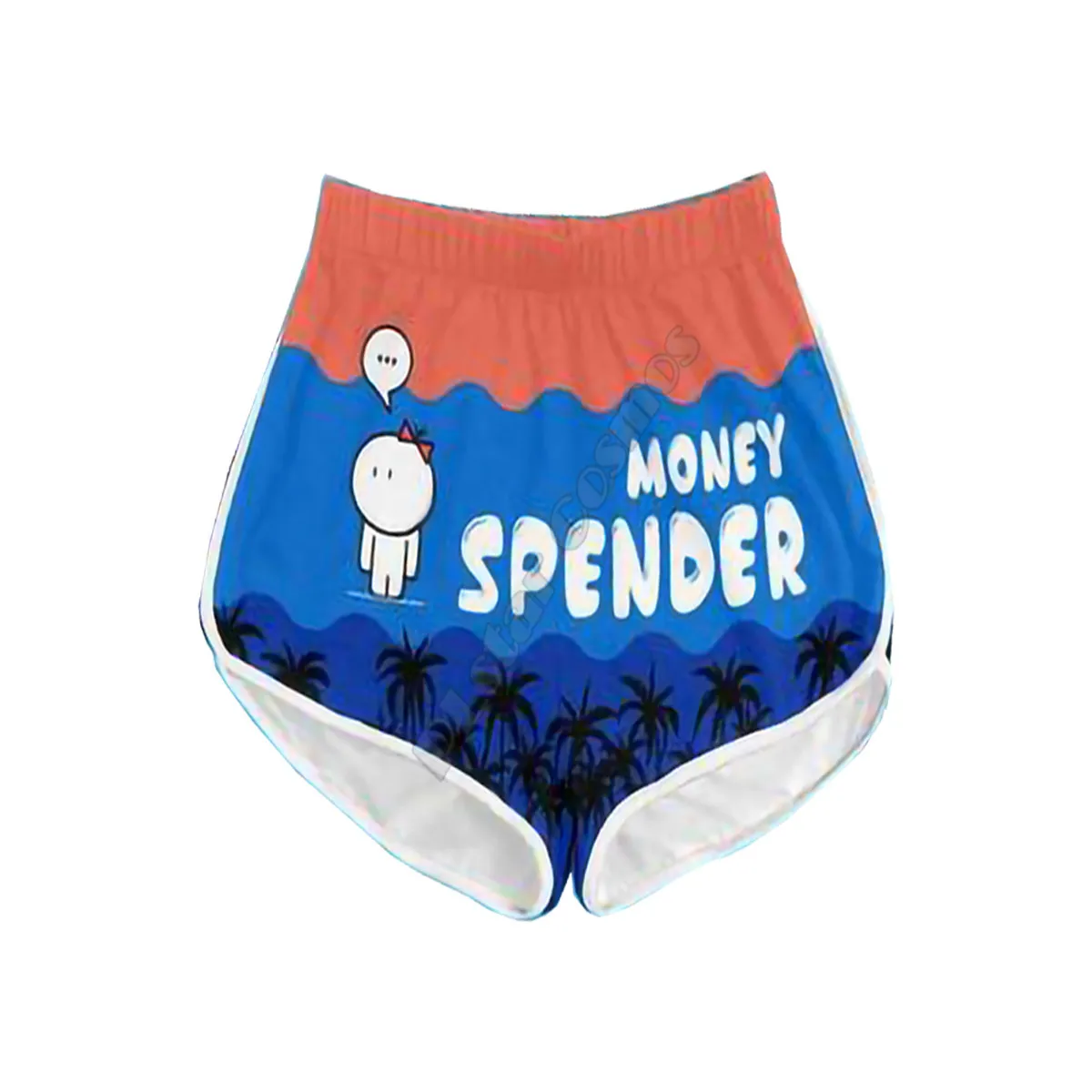 

Couple Matching Money Maker and Money Spender Shorts 3d Shorts women for men Elastic Waist Shorts Summer Couple Beach Shorts