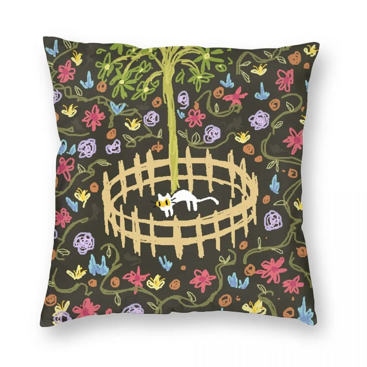 

Квадратный чехол для подушки с изображением кошачьих крошек, чехол из полиэстера, льна, бархата, креативный декоративный чехол для подушки ...