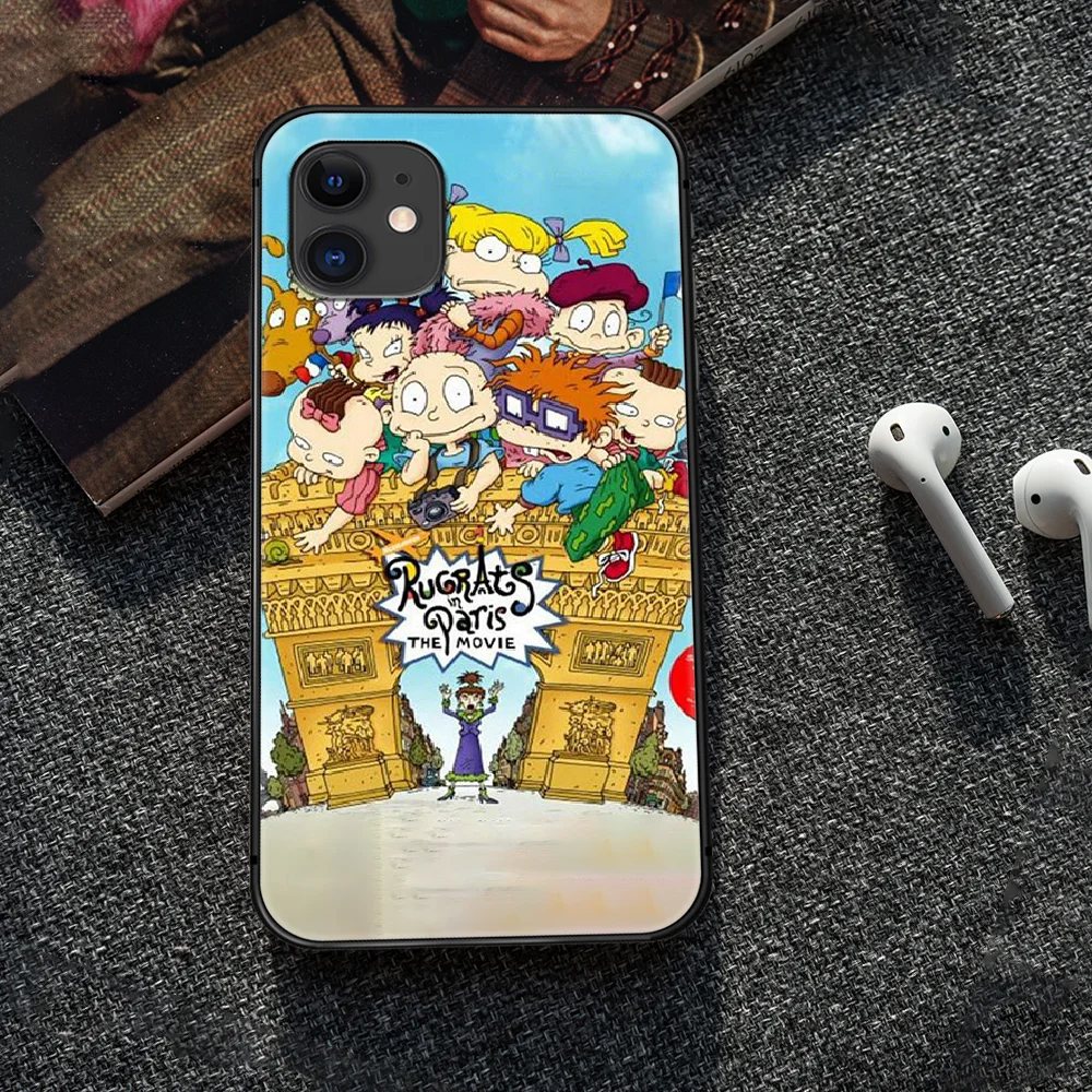 

cartoon Rugrat funny Phone Case Cover Hull For iphone 5 5s se 2 6 6s 7 8 12 mini plus X XS XR 11 PRO MAX black waterproof soft