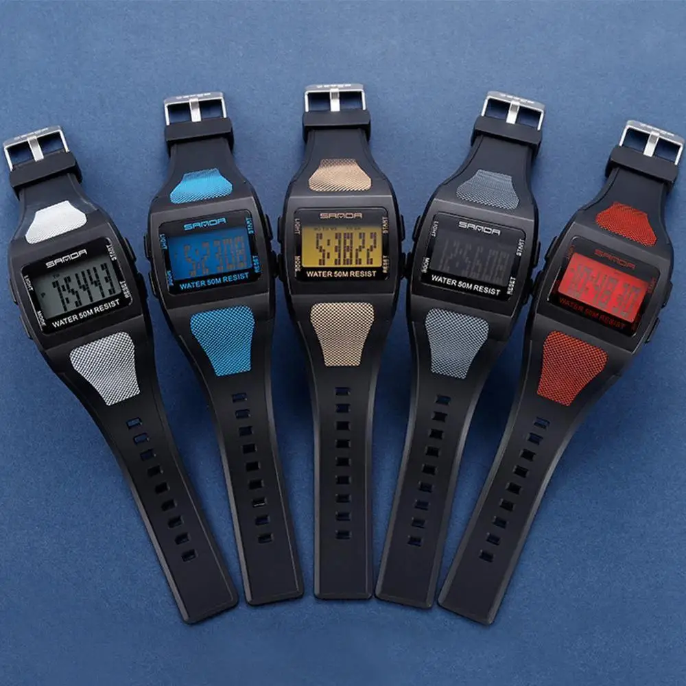 

New watches LED Cool Fashion Watch Men Multi Electronic Function Wide Watch hombre relogio reloj Dial digital Q0Y7