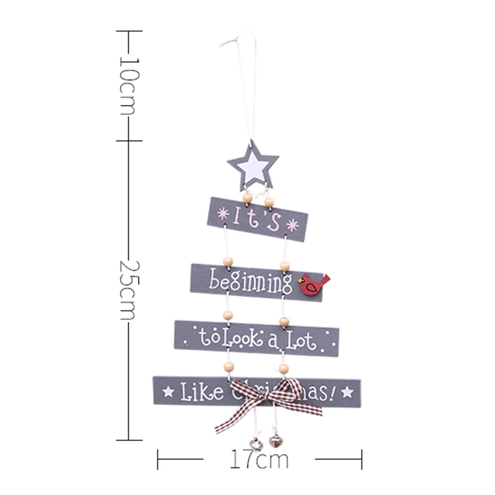 

1pc Letters Carved Wooden Slice Bell Christmas Tree Hanging Ornament Pendant Christmas Decorations For Party New Year Navidad