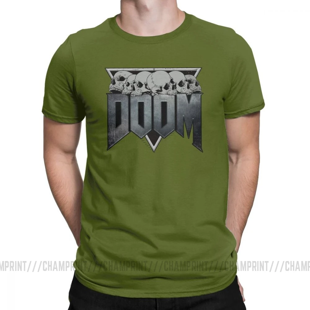 Мужская футболка Doom Eternal, хлопок, футболка, короткий рукав, игра, Конан, варвар, Тулса, змеиный культ, футболка, одежда с принтом - Цвет: Армейский зеленый