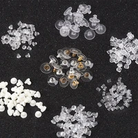 100 200pcs rubber earring back silicone round ear plug blocked caps earrings back stoppers for diy parts jewelry findings making