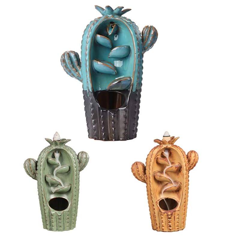 

Курильница для благовоний Backflow, курильница С КАКТУСОМ, курильница для благовоний, керамические поделки, украшения