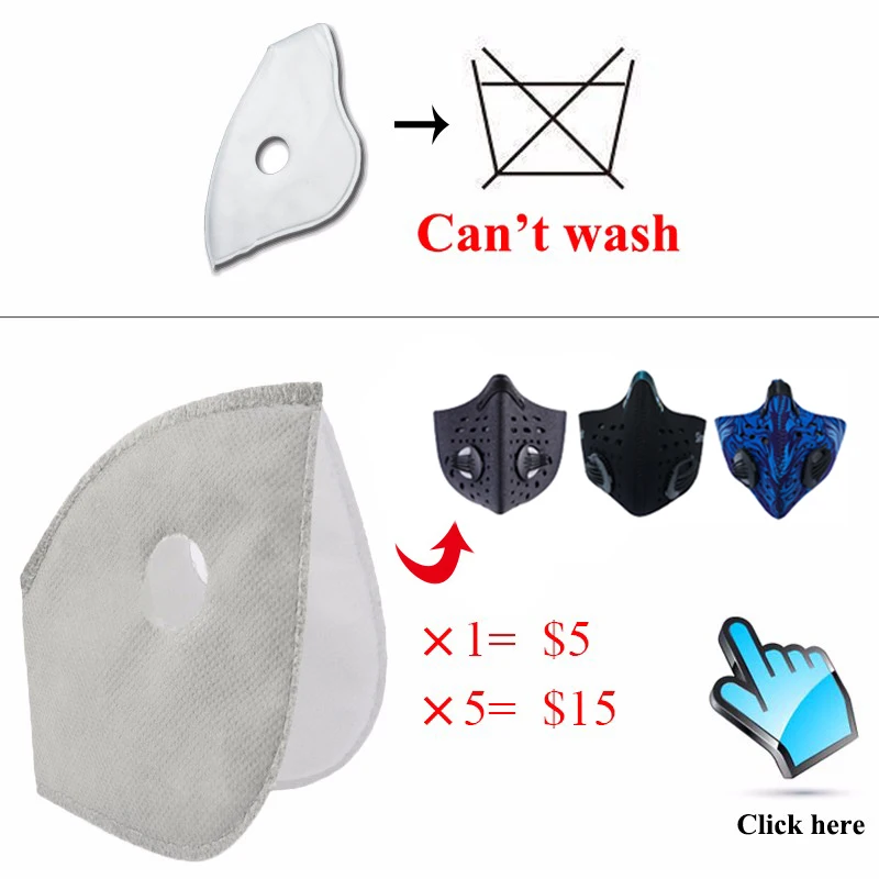 Sireck Cycling Face Mask Road Mountain Bicycle Bike Activated Carbon Filter PM 2.5 Dustproof Running Sport Shield | Спорт и