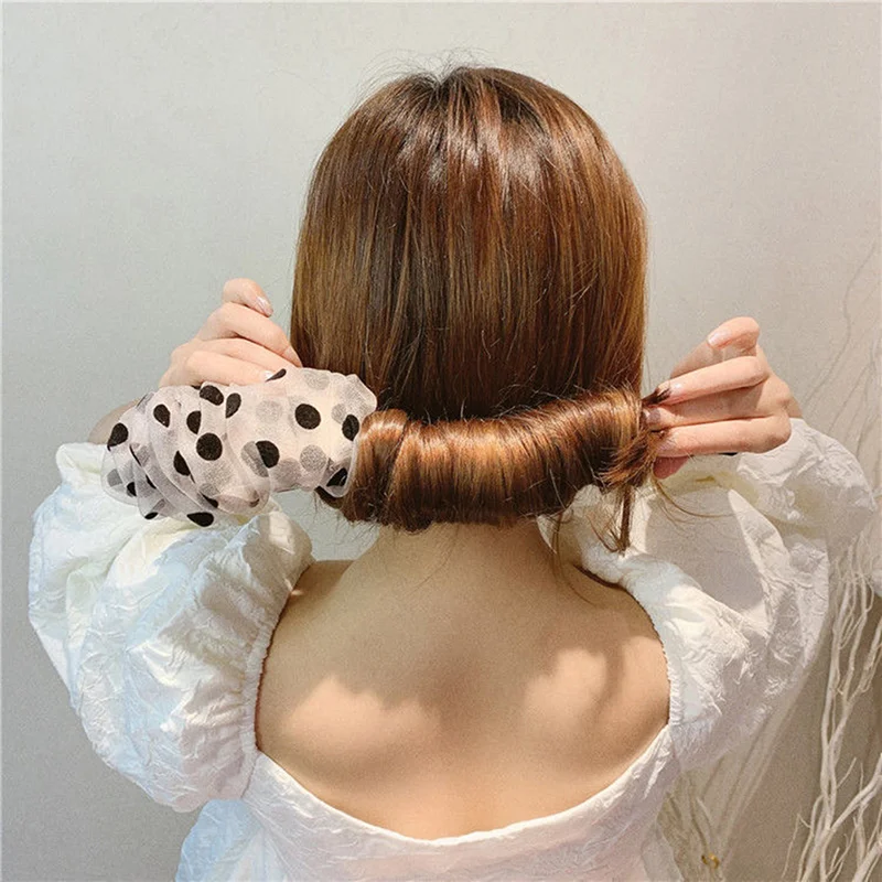 

Net Yarn Dot Hair Scrunchies Bun Hairstyle Hairdressing Tools Hair Stick Hairpin Women's Fashion Elegant Hair Accessories