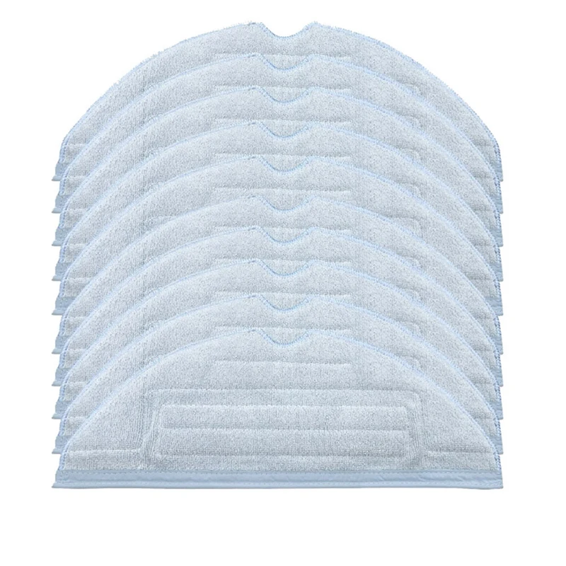 

10 Pack Vacuum Mop Pads Replacement For Roborock T7S T7S Plus S7 Reusable Floor Cloth Microfiber Soft Pad