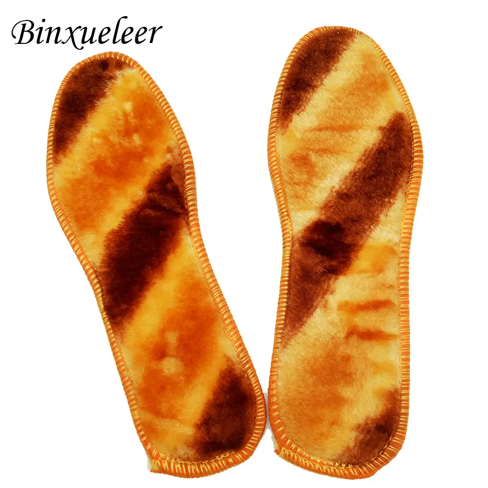 Leyou Unisex Fur Insoles Wool Winter Heated Shoe Pad Men Women Soft New Design | Обувь