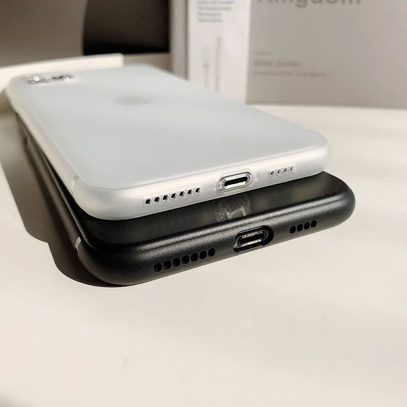 Классический черно-белый матовый ТПУ чехол для телефона iphone6 7 8 11 XR X XS защитный
