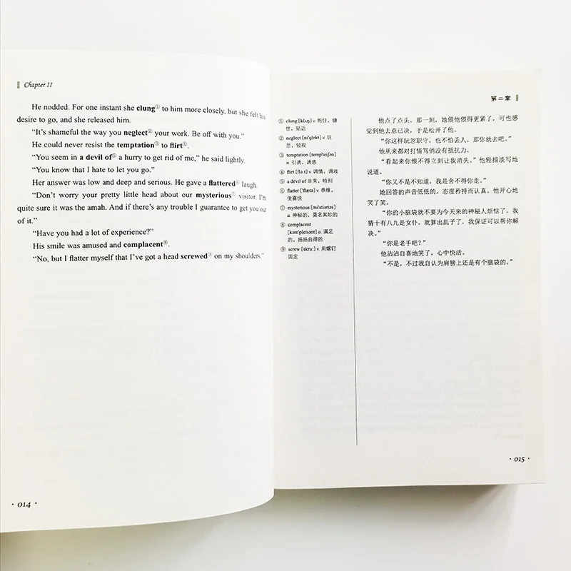 Двуязычная книга для чтения с рисунком Veil учеников средней школы на английском и