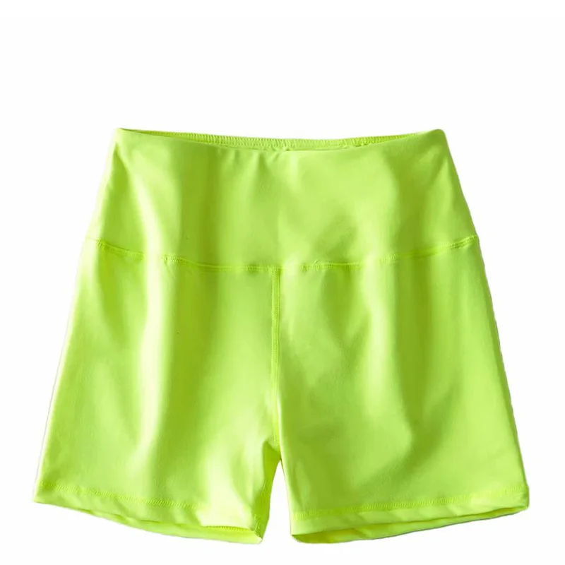 Elastic Waist Stretch Candy Color Tight-fitting High Bag Hip Riding Sports Chic Women's Pants Running Female | Женская одежда