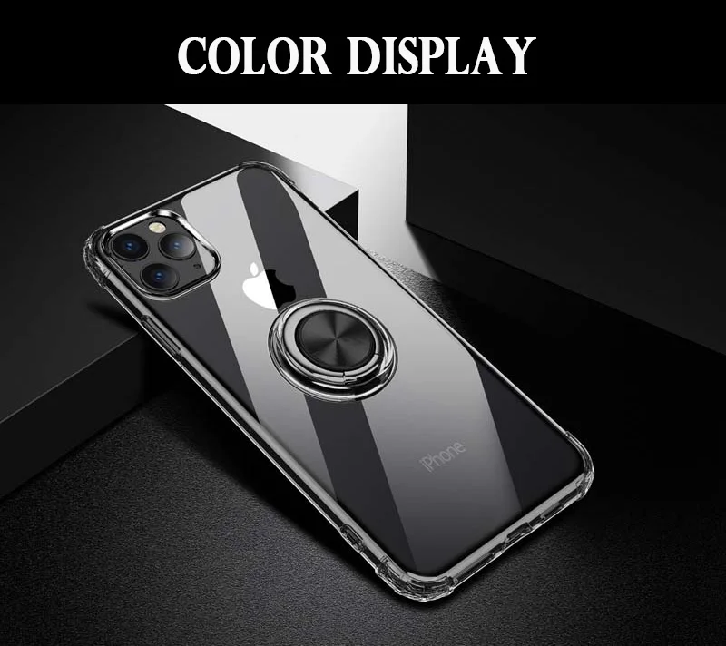 XSDTS Прозрачный 3D противоударный чехол для iPhone 11 Pro XS Max X XR 8 7 6 6S Plus держатель с магнитным креплением автомобильная подставка для стенда чехол Капа