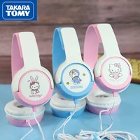 takara tomy hello kitty creative cute headphones with wheat voice android ios universal