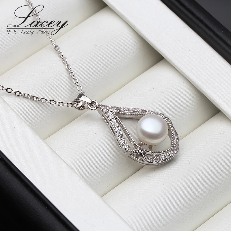 Ожерелье женское из серебра 925 пробы с пресноводным жемчугом | Украшения и