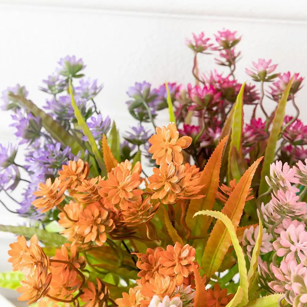 

1pc Money Chrysanthemum Plastic Artificial Flower Home Table Ornaments Wedding Party Background Wall Decoration Plants