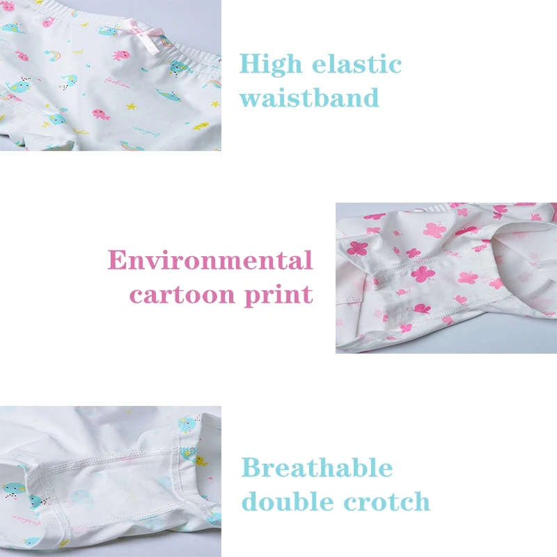 Детские хлопковые трусы-боксеры с милым мультяшным принтом дышащие и удобные