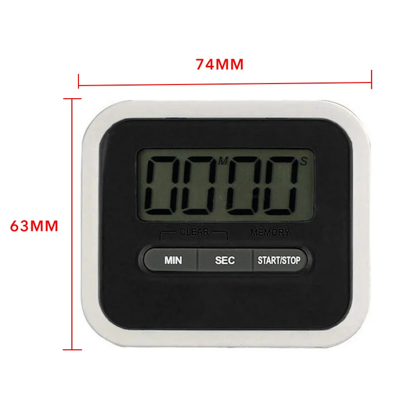 1pcs Ultra-thin LCD Digital Screen Kitchen Timer Gadget Cooking Countdown Loud Alarm Clock With Magnet | Дом и сад