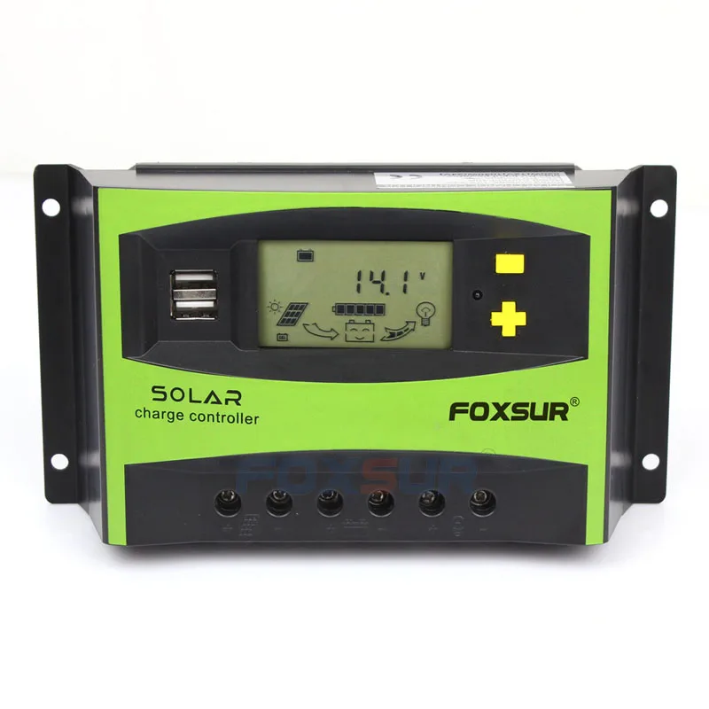 40A PWM 12 В 24 в Солнечный контроллер заряда Авто lcd Солнечная Панель Регулятор