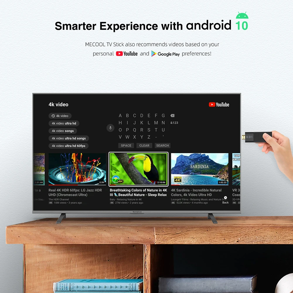 ТВ-приставка Mecool KD1 Android 10 глобальная версия 2 + 16 ГБ Amlogic S905Y2 4/5G Wi-Fi BT4.2 4K HDR10 |