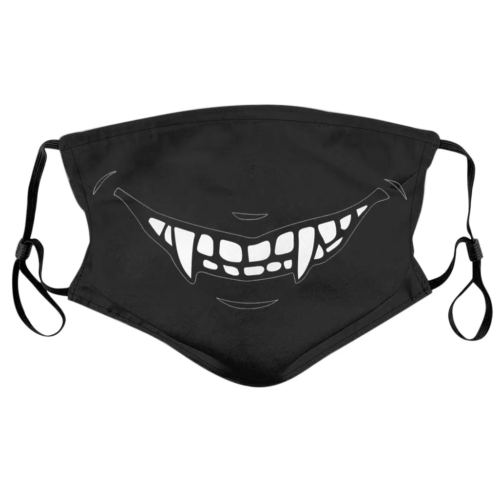 1 шт. с принтом злой смайлик Вампир многоразовый для лица рта защитой от ветра