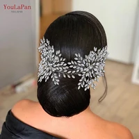 youlapan hp392 luxury rhinestone bridal hair comb handmade women tiara bridal headwear diamond hair jewelry wedding accessories
