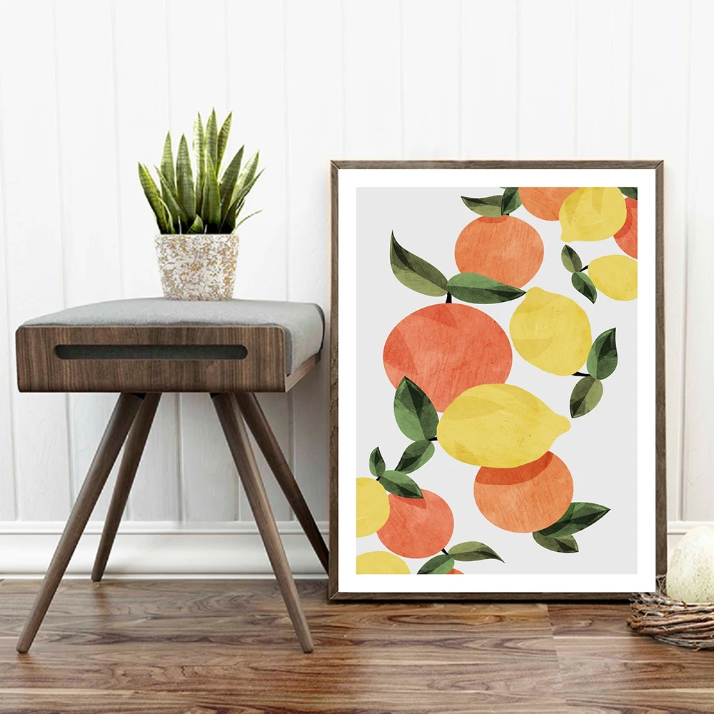 Картина маслом настенная живопись холст растения скандинавские апельсины и