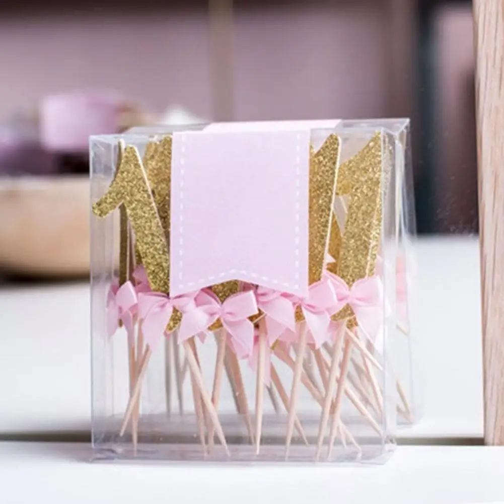 10 шт. номер 1 топ для торта с бабочкой свадьбы детского душа дня рождения