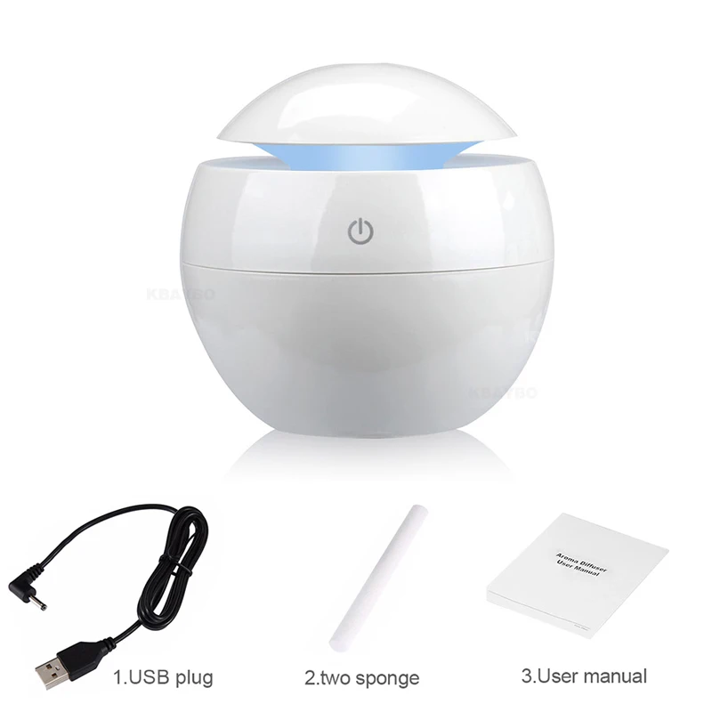 Mini Air Humidifier USB Ultrasonic Aroma Diffuser Wood Grain 7 LED Light Electric Essential Oil For Home Aromatherapy | Дом и сад