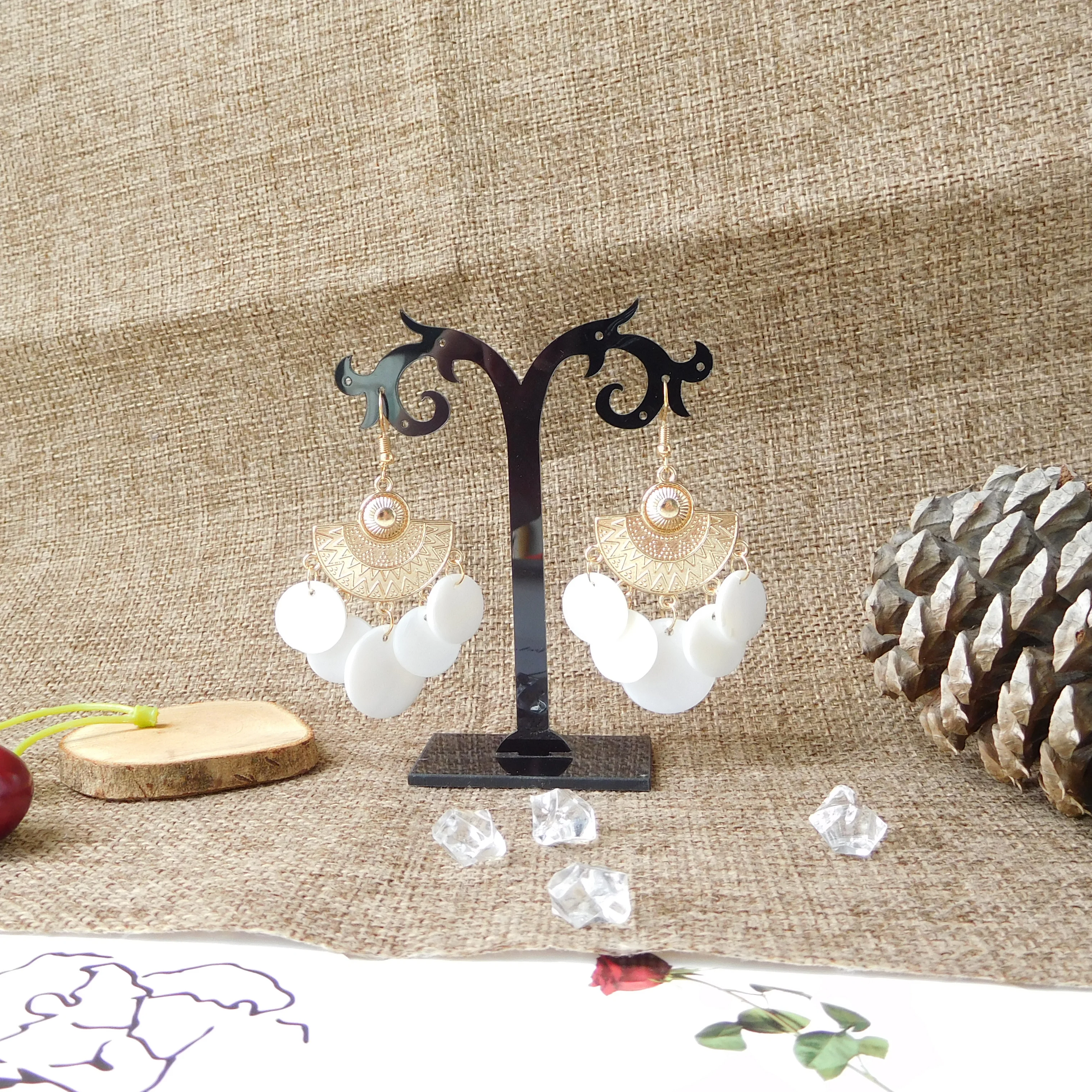 HC модные круглые Висячие Женские серьги летние богемные ювелирные изделия