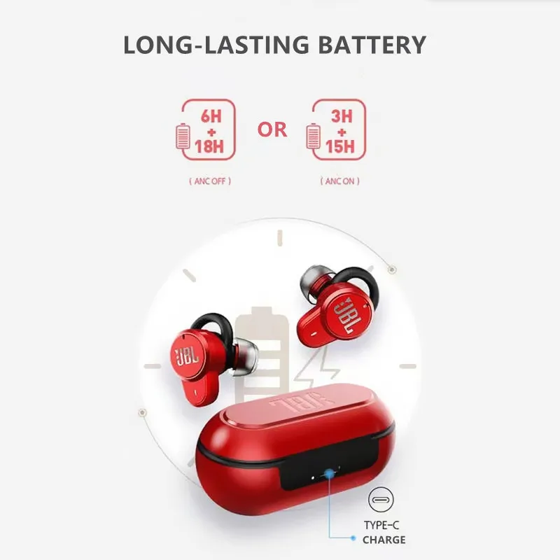 JBL T280TWS Pro Wireless Bluetooth Headphones Stereo Earbud Bass Sound Noise Cancelling Earphone with MIC Charging Box | Электроника