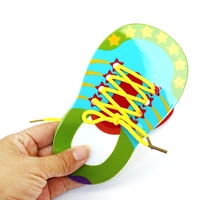 1pc brain developmental threading toy basic life skill training toy for baby acrylic shoelace tying toy education toys 69he
