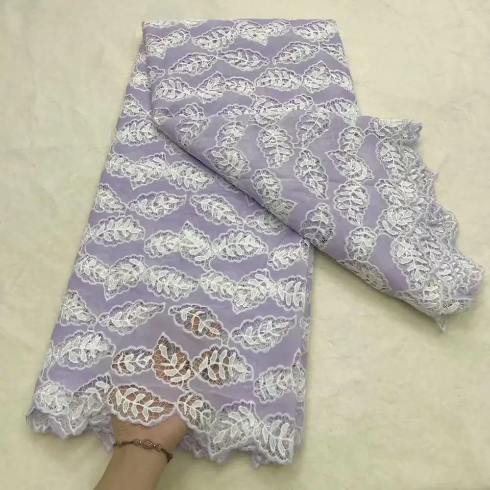 

Новейшая африканская Кружевная Ткань 5 ярдов швейцарская вуаль кружевная ткань 2020 высокое качество швейцарская сухая хлопчатобумажная кру...