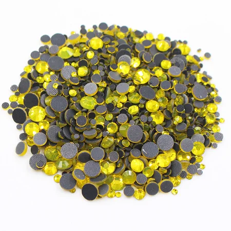citrine Отделка стразами платье розовый+ белый 1 шт./лот исправление аппликатор Diy Стразы гладить Применение исправления на Кристаллы Коробка Cpam - Цвет: citrine