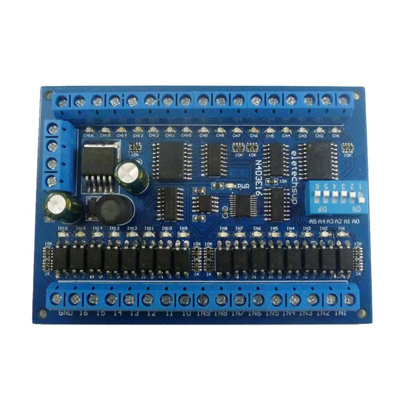 DC 12V 24V 16 каналы In Out RS485 изолированный пульт дистанционного управления PLC IO Плата