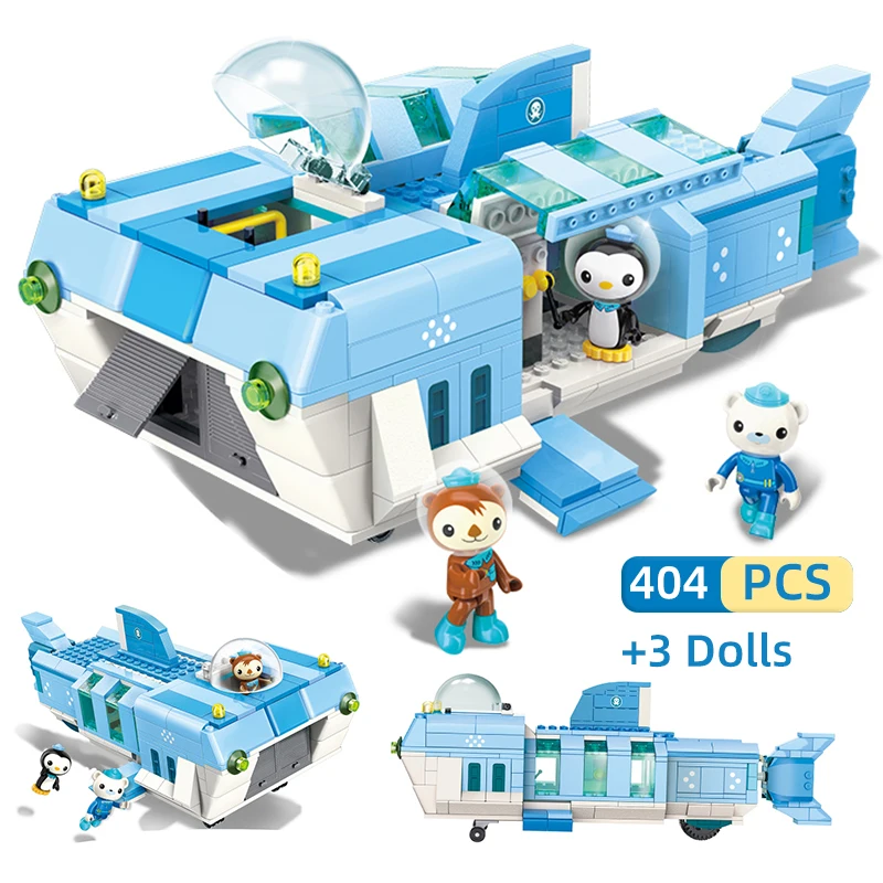 Наборы строительных блоков Octonauts Barnacles Kwazii Peso Tweak с мультипликационным принтом