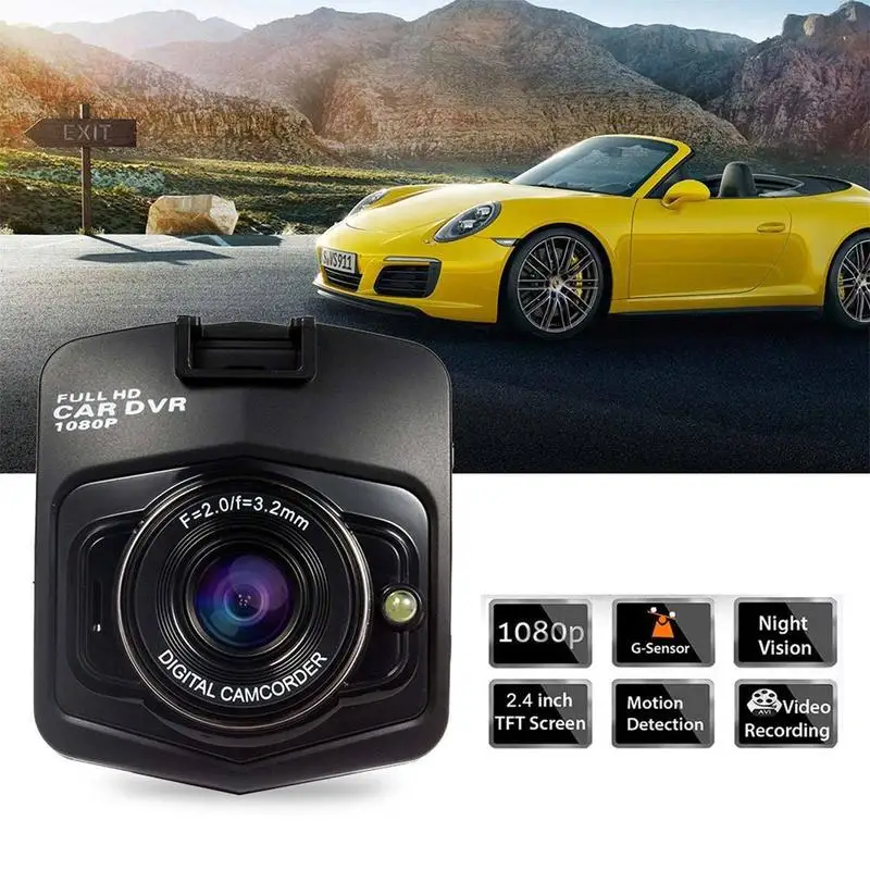 Мини Dash Cam Видеорегистраторы для автомобилей Камера видео Регистраторы Full HD 1080P