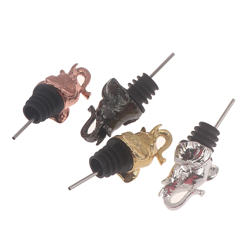 

1PCS Zinc Alloy Elephant Head Wine Pourer Unique Wine Bottle Stoppers Wine Bar Tools Get Together Gifts