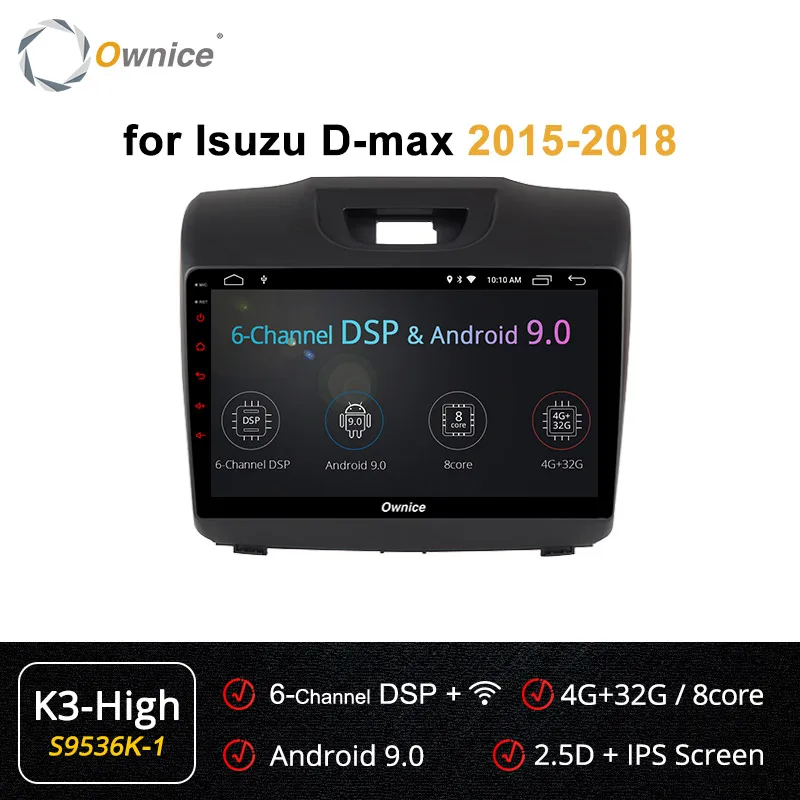 s9536-1 k3 high Ownice K3 K5 K6 Android 9,0 360 панорама DSP оптический автомобильный dvd-плеер gps для Chevrolet Trailblazer Colorado S10 Isuzu D-max MU-X - Цвет: s9536-1 k3 high