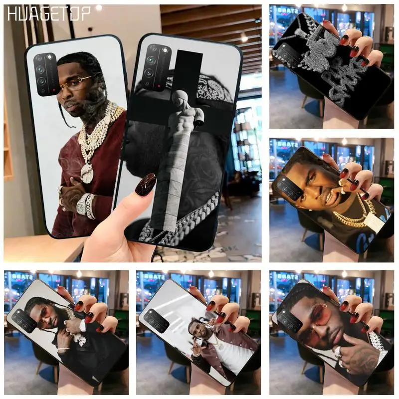 

HUAGETOP Rapper Pop Smoke Soft Phone Case Capa for Huawei Honor 30 20 10 9 8 8x 8c v30 Lite view pro