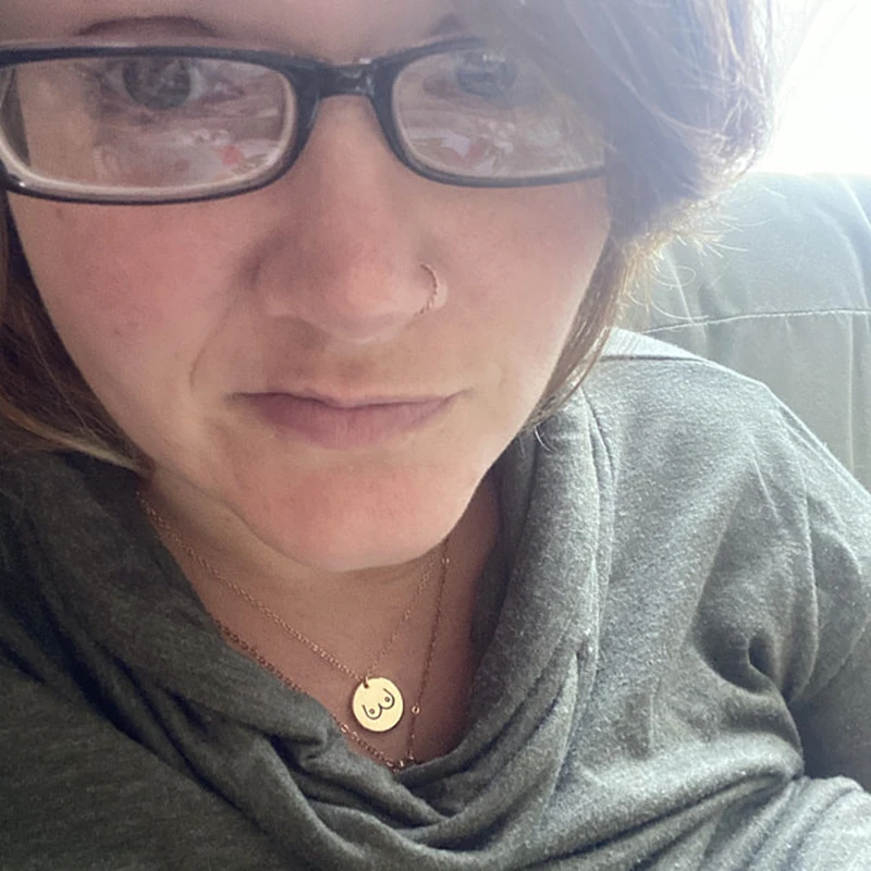 Женское Ожерелье из нержавеющей стали с кулоном в виде груди | Украшения и