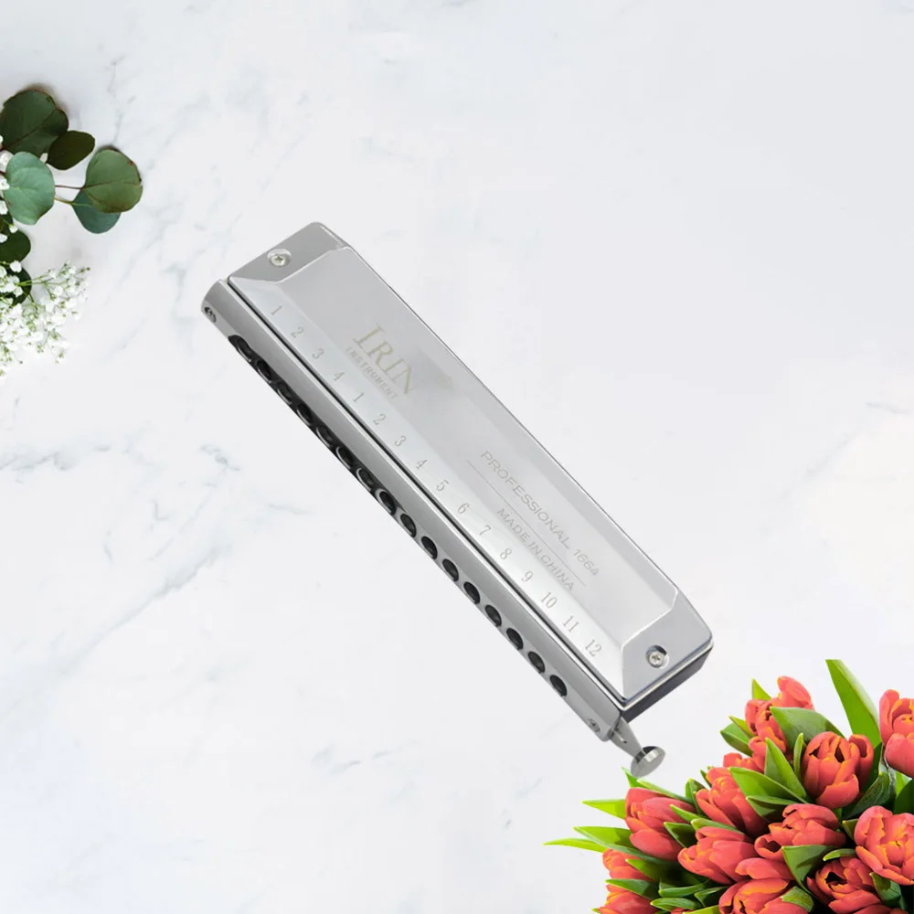 

1PC Semitone Chromatic Harmonica Instrument for Beginner Students Musicians (16 Hole 64 Sound)